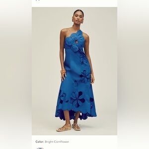 By Anthropologie One-Shoulder
Cutwork Dress